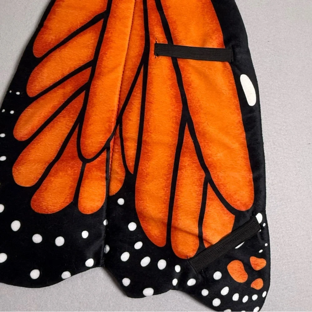 Monarch Butterfly Wings Plush Costume Cosplay Halloween Youth 48” Anime Game